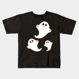 Halloween Pandamonium, Cute Panda Ghosts Kids T-Shirt